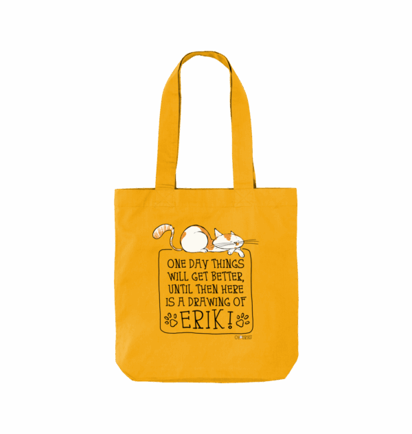 Oh Erik – One Day – Organic Cat Tote Bag