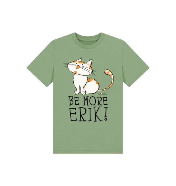 Oh Erik - Be More Erik - Kids Organic Cotton Cat T-Shirt - Image 3