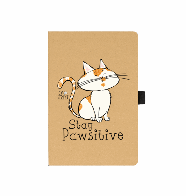 Oh Erik - Stay Pawsitive - Cat Paper Notebook