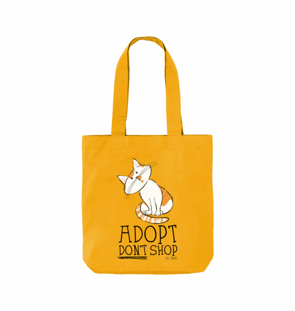 Oh Erik - Adopt Dont Shop - Organic Twill Cat Tote Bag