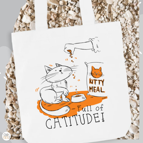 Cat tote bag - full of catitude