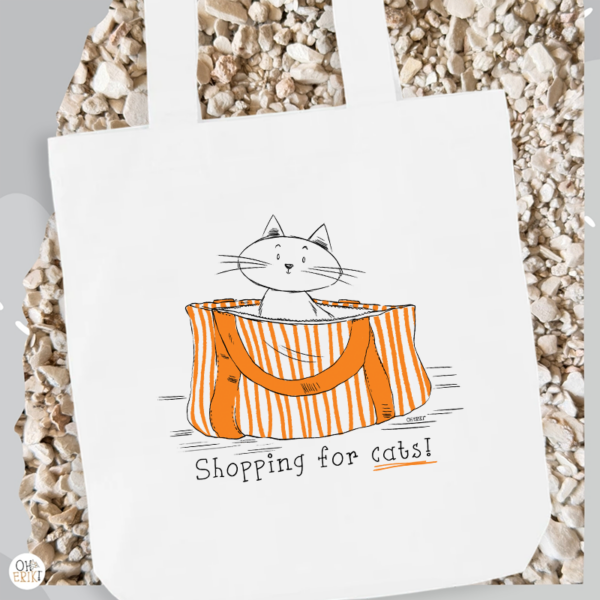 Cat tote bag - shopping for cats