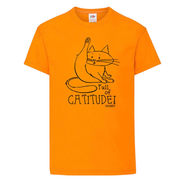 Cat T-Shirt - Full Of Catitude - Childrens Cotton