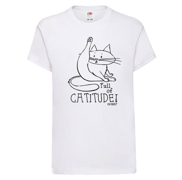 Cat T-Shirt - Full Of Catitude - Childrens Cotton - Image 2