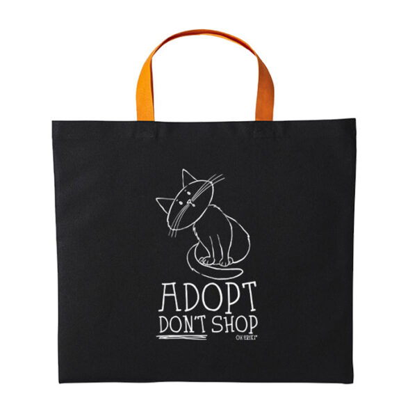 Cat Tote Bag – Adopt Dont Shop - Short Handle - Image 2