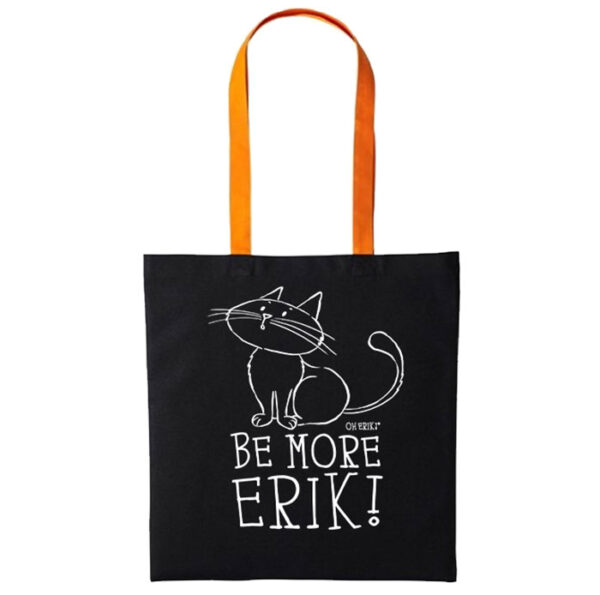 black cat tote bag - be more erik