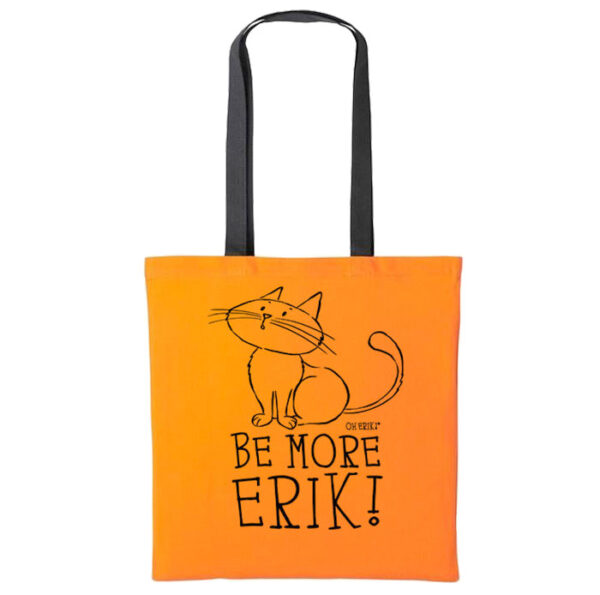orange cat tote bag - be more erik