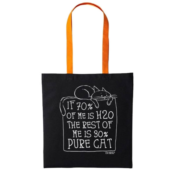 black cat tote bag - H20