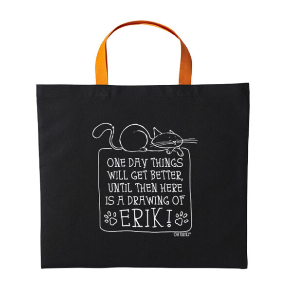 Cat Tote Bag – One Day - Short Handle - Image 2