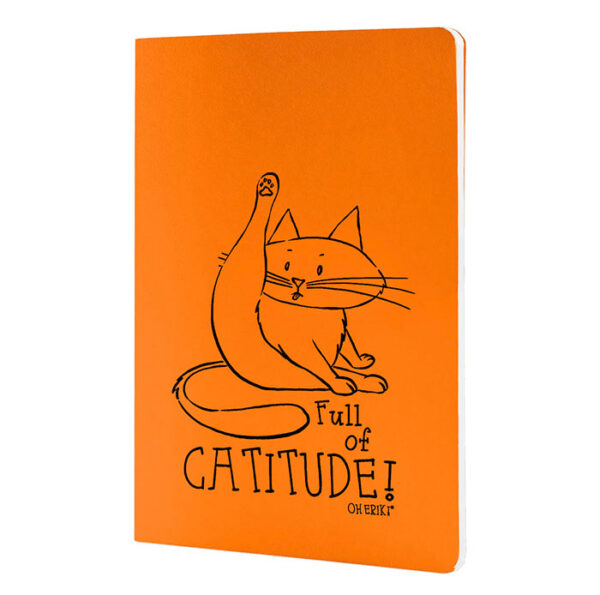orange cat notebook - full of catitude