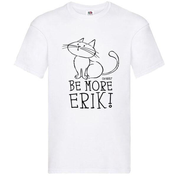 white cat short sleeved t-shirt - be more erik