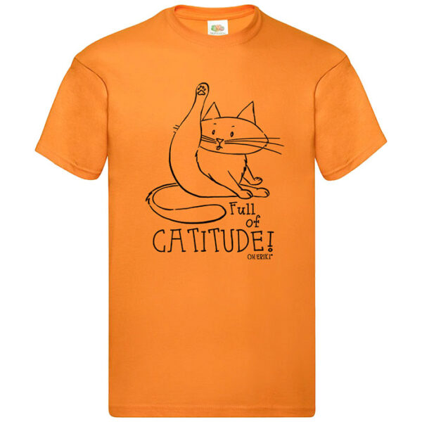 Cat T-Shirt - Full Of Catitude - Mens Cotton