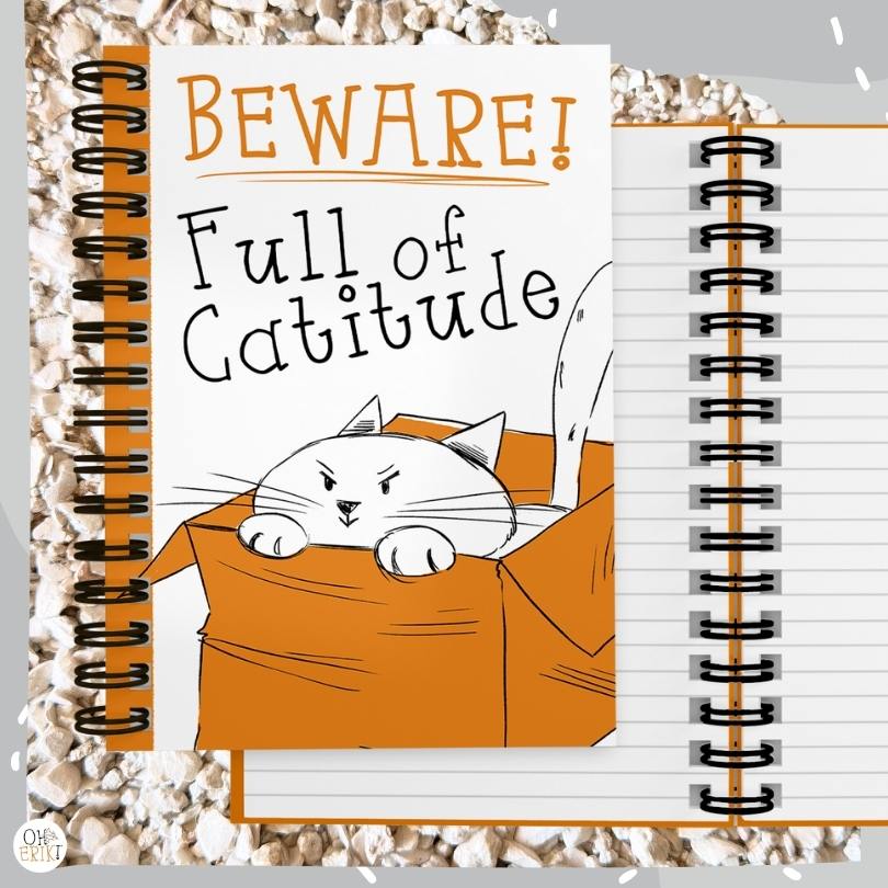 Full of Catitude - Cat notebook