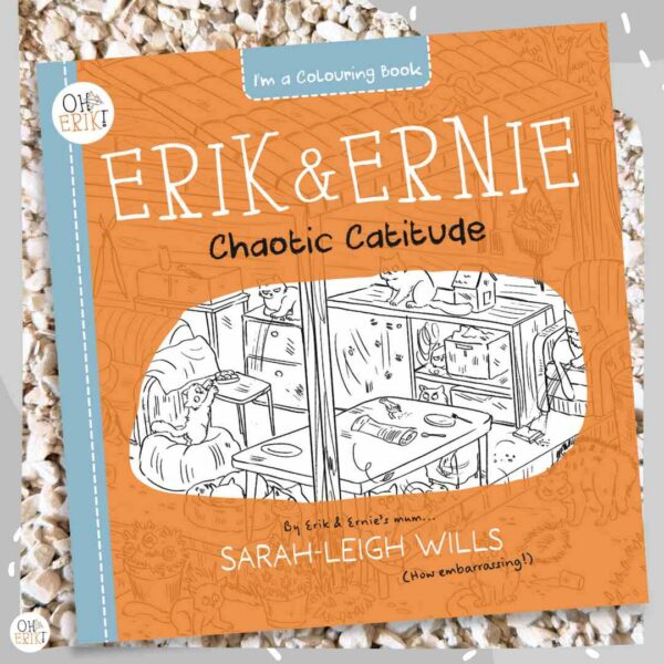 Erik & Ernie Chaotic Catitude cat colouring book