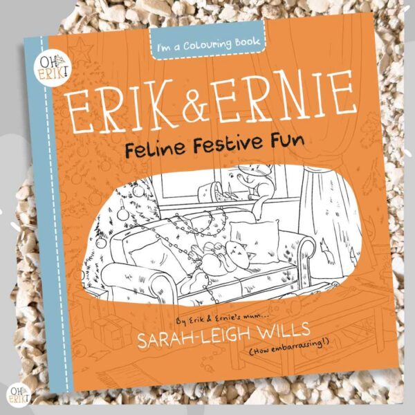Erik & Ernie Feline Festive christmas cat colouring book