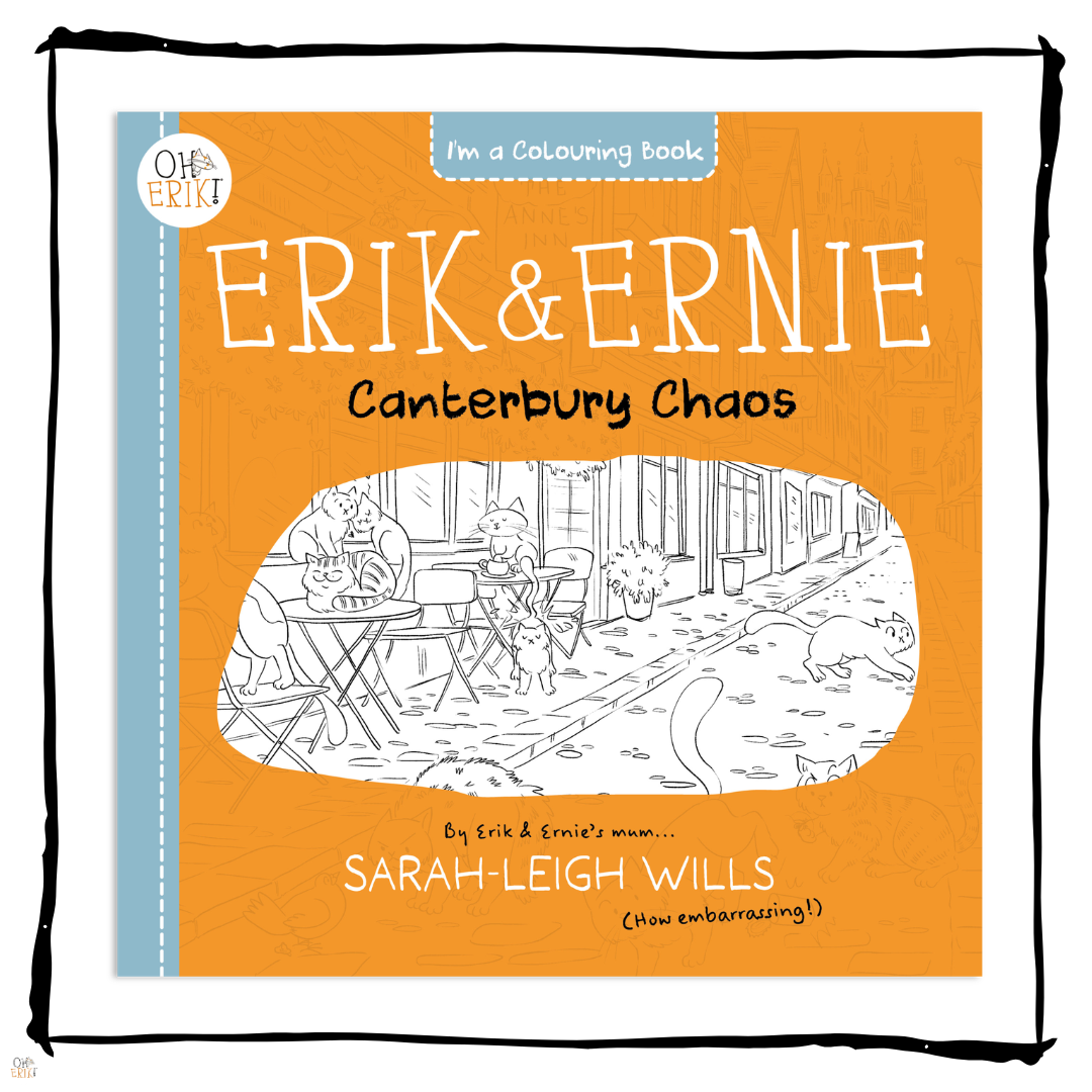 Oh Erik Cats of Canterbury Colouring Book