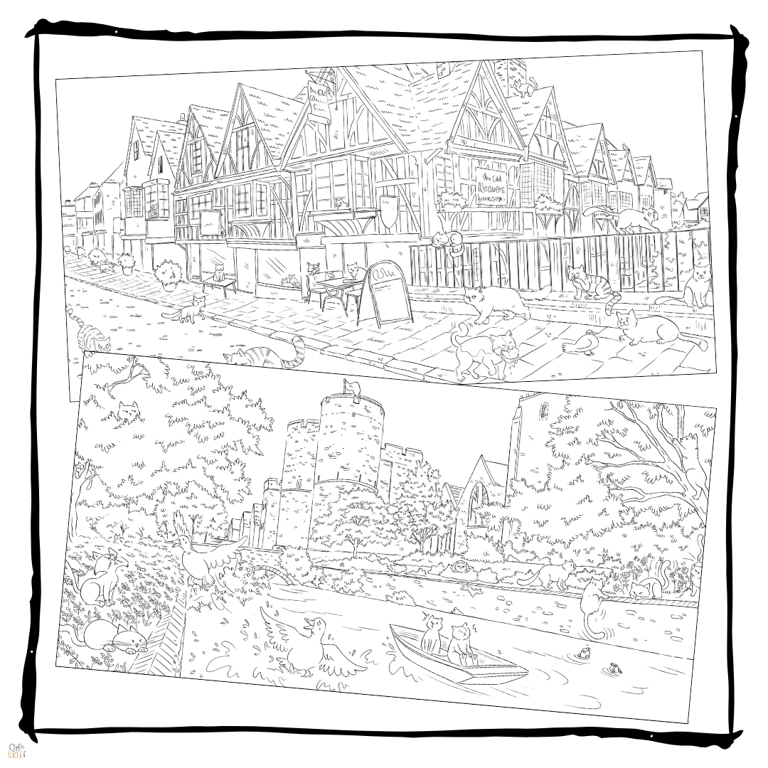 Oh Erik - Cats of Canterbury Colouring Book - Image 2