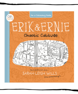 Oh Erik Chaotic Catitude cat colouring book