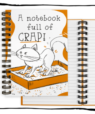 A Notebook Full of Crap A6 spiral-bound cat notebook