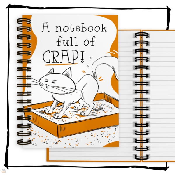 A Notebook Full of Crap A6 spiral-bound cat notebook
