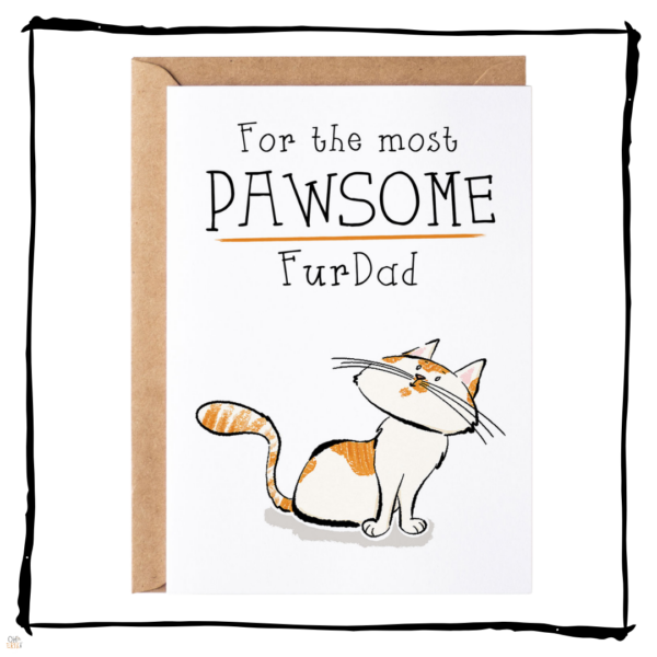 Pawsome FurDad Cat Card
