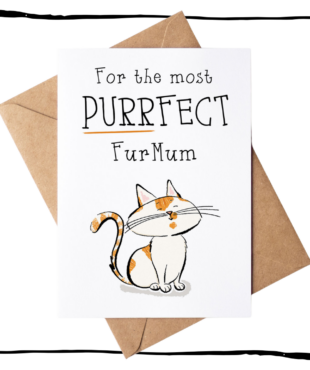 Purrfect Furmum cat greeting card
