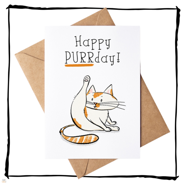 Happy Purrday Cat Card