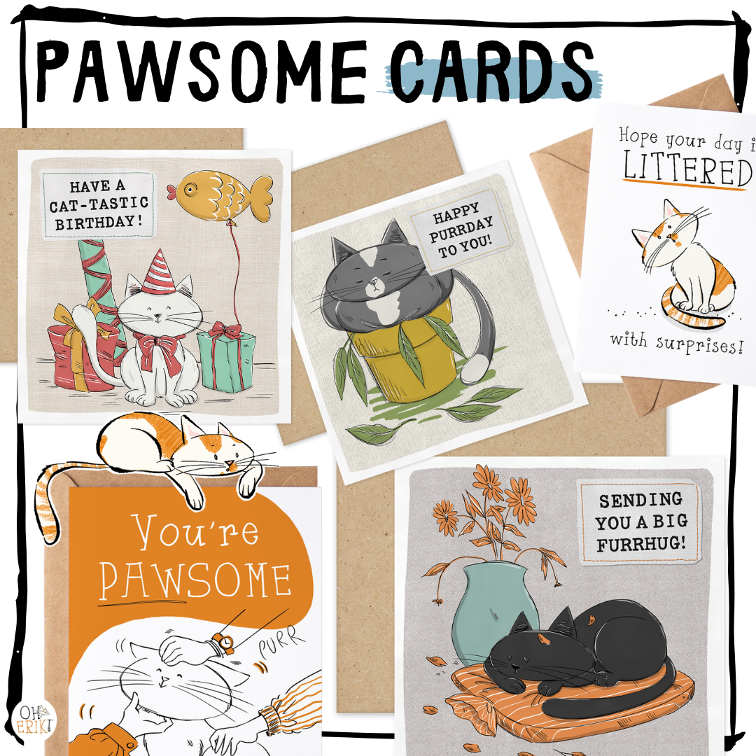 cat greeting cards