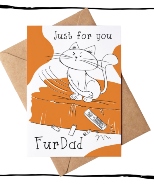 Just for You Furdad cat greeting card
