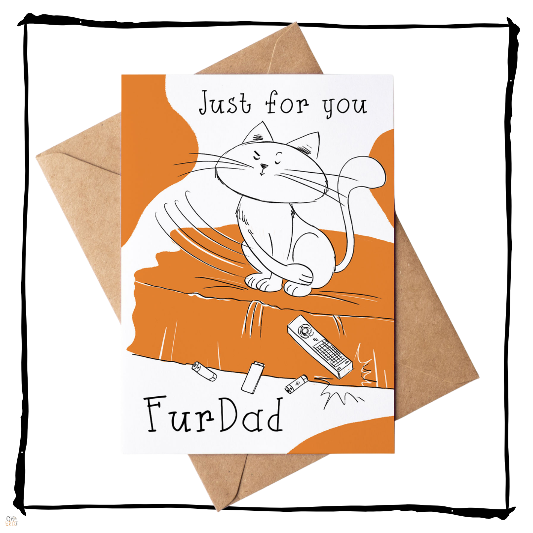 Just for You Furdad cat greeting card