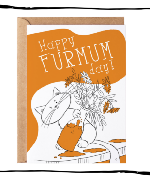 Happy Furmum Day greeting card for cat mums
