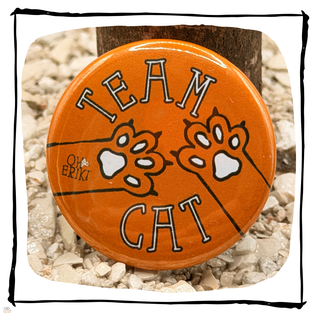 Team Cat button badge by Oh Erik