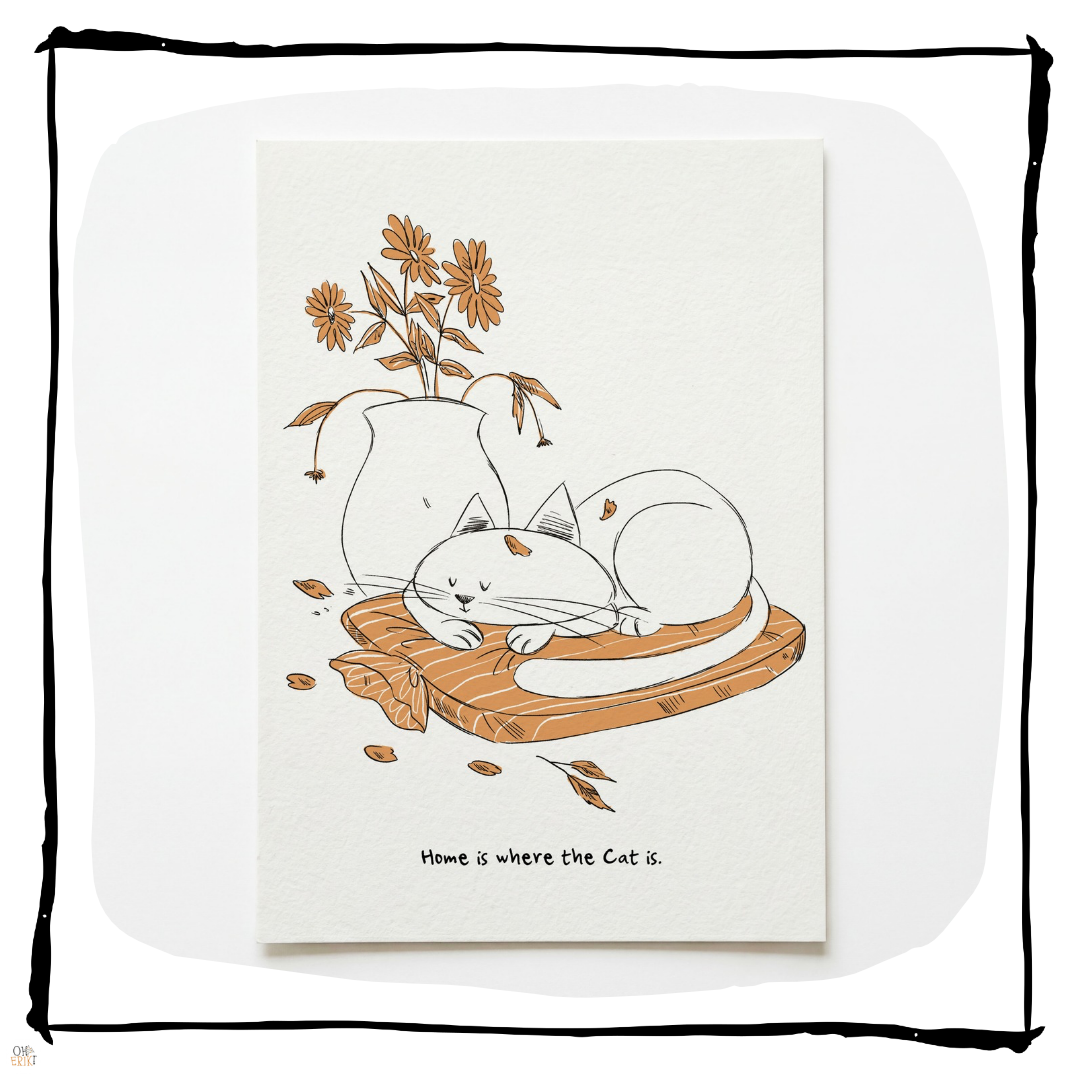 cat art print