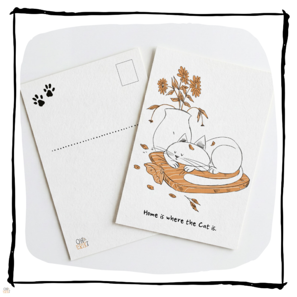 cat art postcard