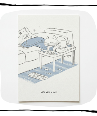 cat art print