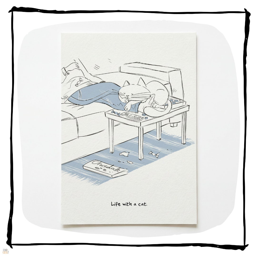 cat art print