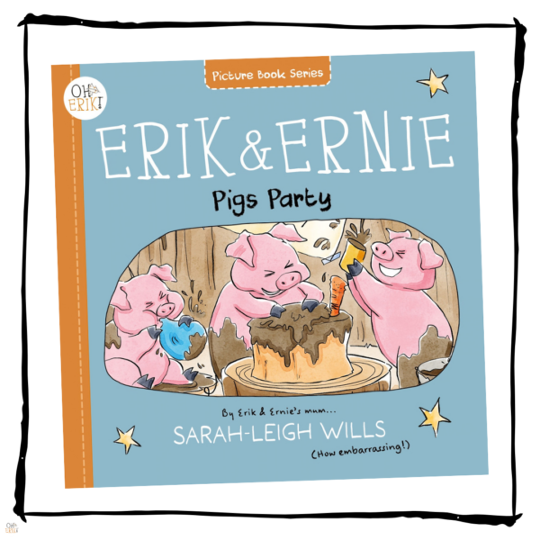 Erik and Ernie Pigs Party paperback birthday storybook