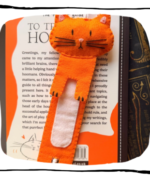 felt cat bookmark