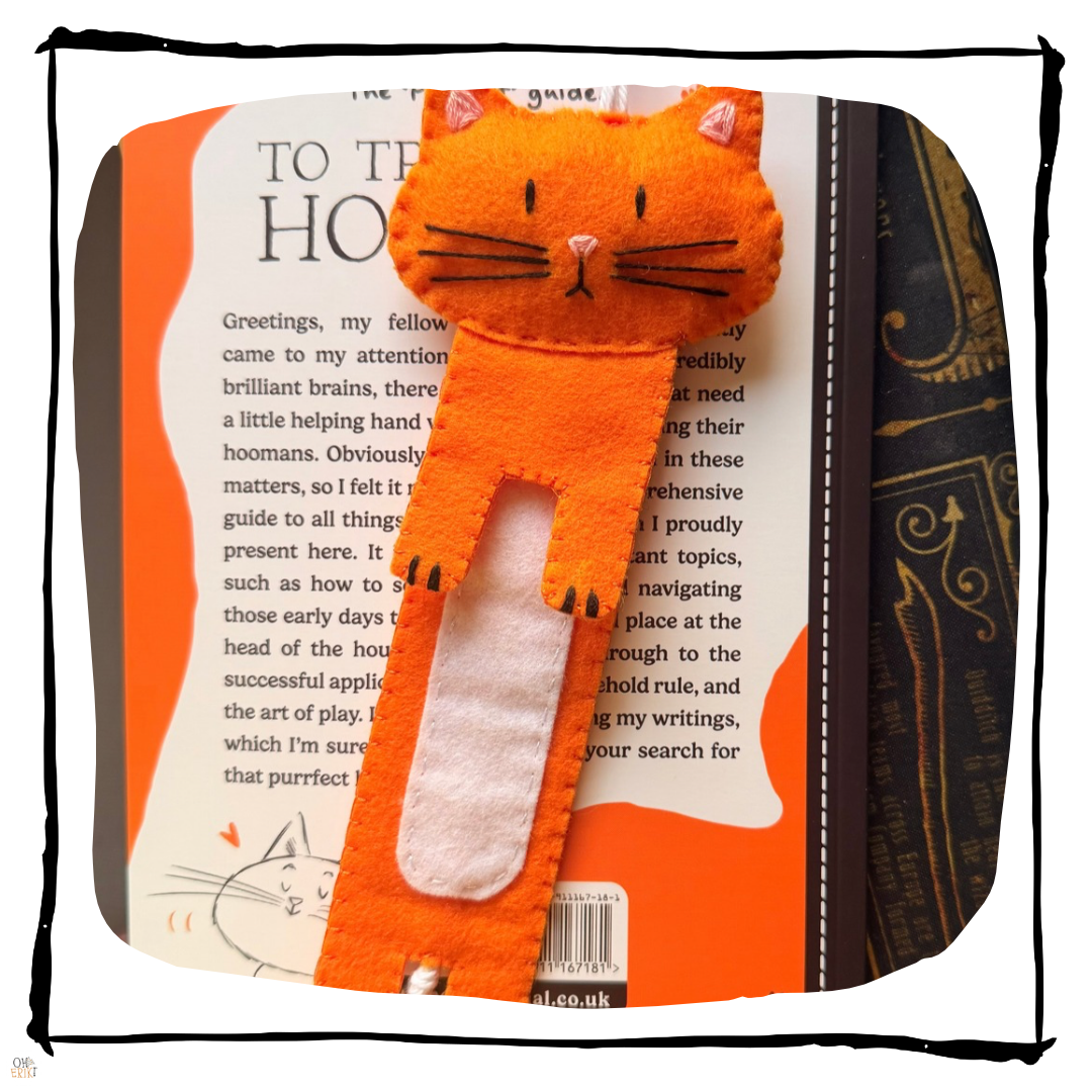 felt cat bookmark